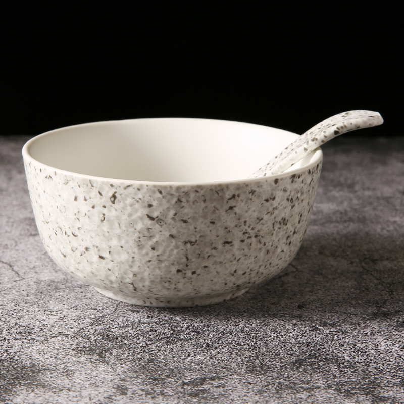 Factory Direct Wholesale Japanese Design Matte Cheap Big Under Glazed Bowls Ceramic Salad Bowl
