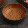 NEW Porcelain Matte Dish Bowl Plate Household Hotel Supplies Wood Feature Ceramic Dinnerware Set with Gift Box
