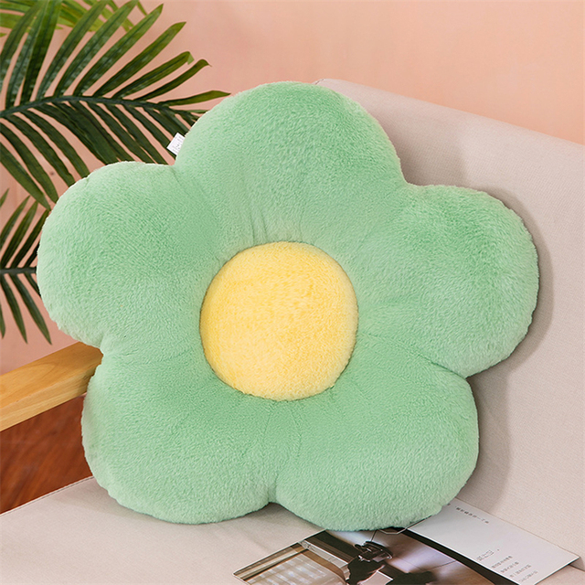 35cm Kawaii Colorful Flower Plush Pillow Cushion Soft Sunflower Plant Mat Stuffed Sofa Bed Sleeping Back Cushion Decor Gifts