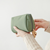 New Women Cosmetic Bag Solid Color Korean Style Makeup Bag Pouch Toiletry Bag Waterproof Makeup Organizer Case Luxury Bag