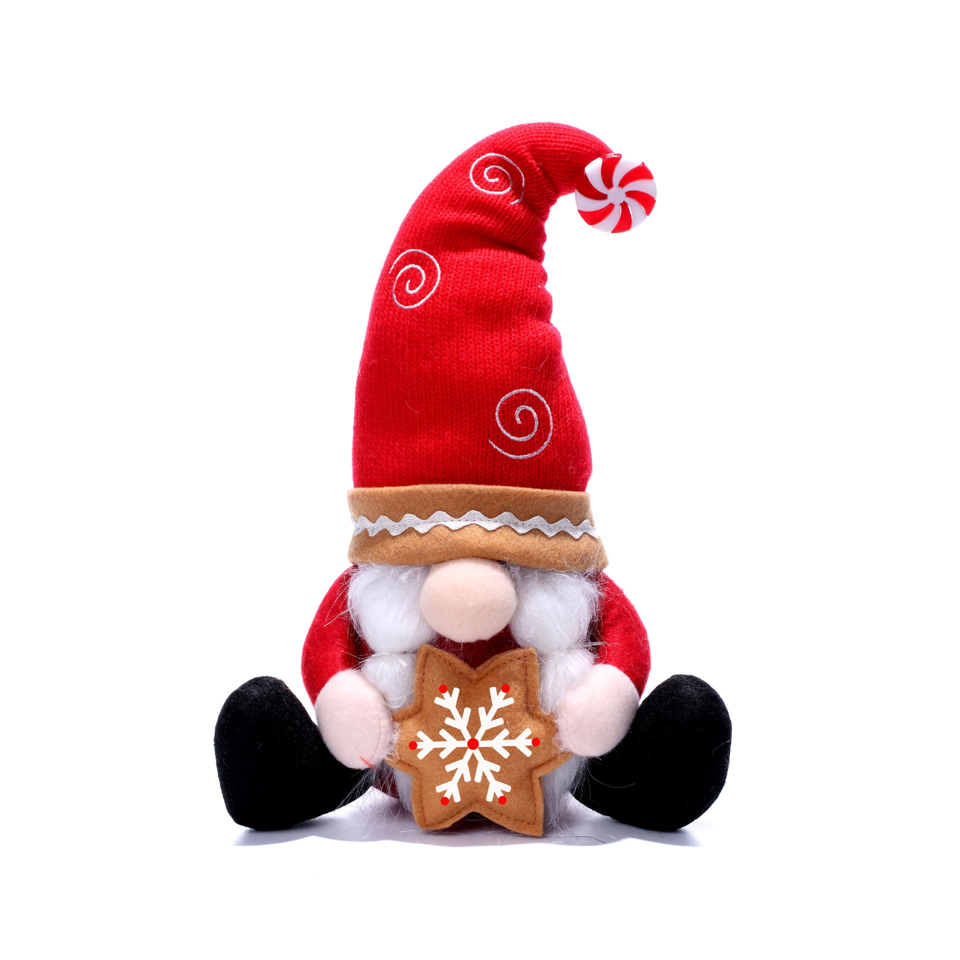 New Christmas White Bearded Faceless Doll Creative Design Elf Doll Rudolf Ornament