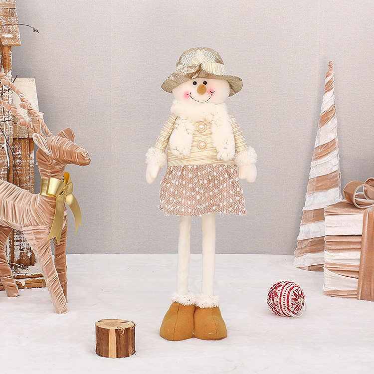 Wholesale 65cm Christmas Decoration Products, Stretchable Fabric, Santa Claus Snowman Figurine, Doll Ornaments