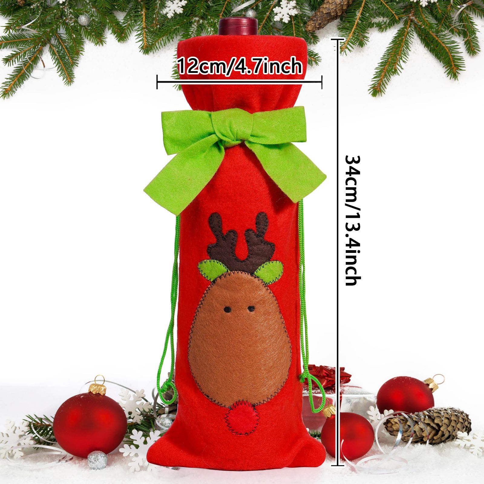 Christmas Decoration Wine Bottle Cover Creative Bow Tie Red Wine Set Restaurant Desktop Decoration Wine Accessories