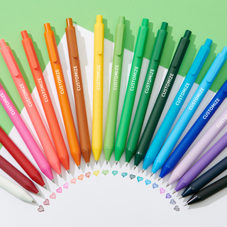 Wholesale 0.5MM Retractable Plastic Gel Ink Pens Colored Sign Gel Pens With Custom Logo