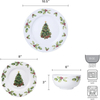 Christmas Day Dinnerware Set, Service For 8, White