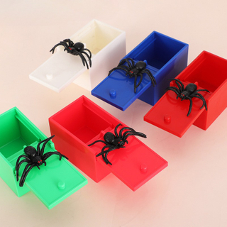 Funny Tricks Spider Funny Horror Box Hidden Box Prank Horror Box Fun Games for Halloween Party Favors Decoration Prank Toy Gifts