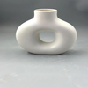 Ceramic White Plain Fired Vase Creative Hotel Entrance Hydroponic Flower Arrangement Living Room Home Decoration Wholesale