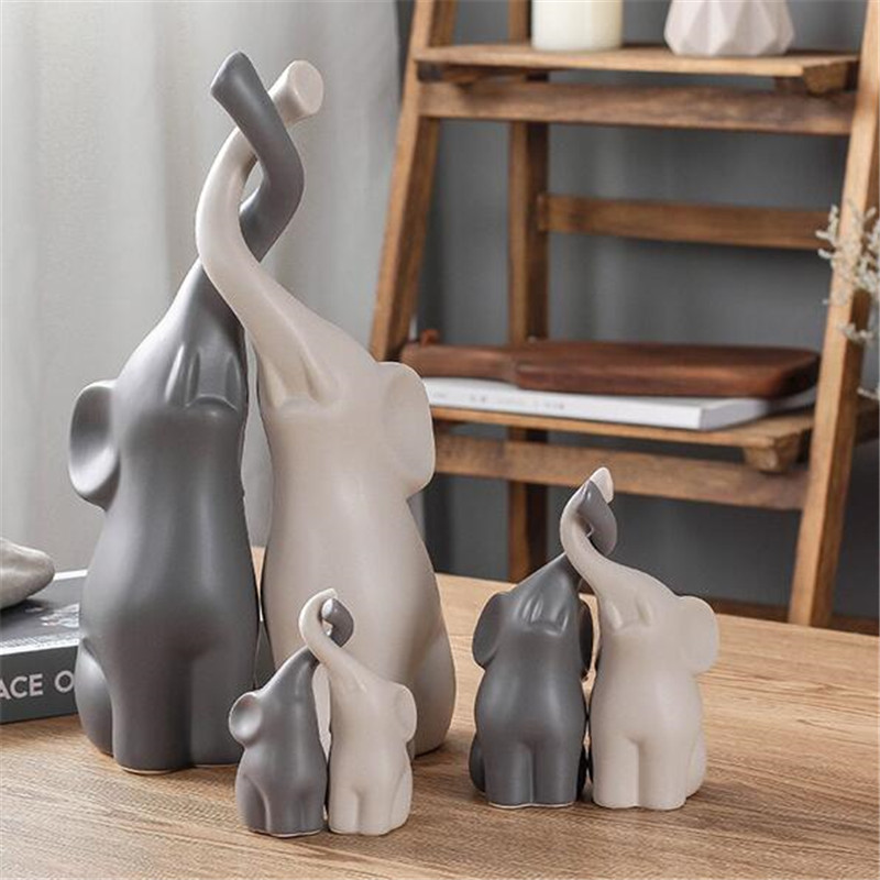 Decor Statues Figurines Suvenir Elephant Statuette for Good Luck Gift Table Decoration