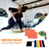 Durable Yoga Belts Portable Delicate Design 8pcs/set EVA Yoga Blocks Bricks Latex Rubber Resistance Bands Stretch Strap