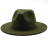New British Style Winter Child Wool Solid Classic Fedoras Cap Boy Girls Panama Jazz Hat Big Wide Brim Big Black Fedoras 52-54CM