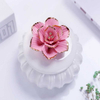  Nordic Rose Peony Outline In Gold Ceramics Flowers With Lid Makeup Organizer Desktop Jewellery Cosmetic Storage Box Container