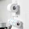 Kitchen Tissue Holder Hanging Toilet Roll Paper Holder Towel Rack Kitchen Bathroom Cabinet Door Hook Holder Organizer
