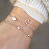 Geometric Bracelet &amp; Bangle Sets For Women Vintage Star Map Hand Heart Charm Beads Chains Fashion Jewelry Accessories