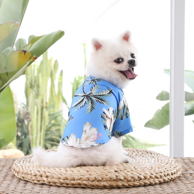 Hawaiian Style Dog Clothes French Bulldog Pet Clothes Summer Dog Shirts for Small Medium Dogs Puppy Clothe Ropa Perro Pug