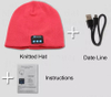 2024 Popular Winter Warm Knit Lighted Cuffed Headlight Headlamp Winter Sports Warm BT 5.0 Wireless Headphone Music Hat