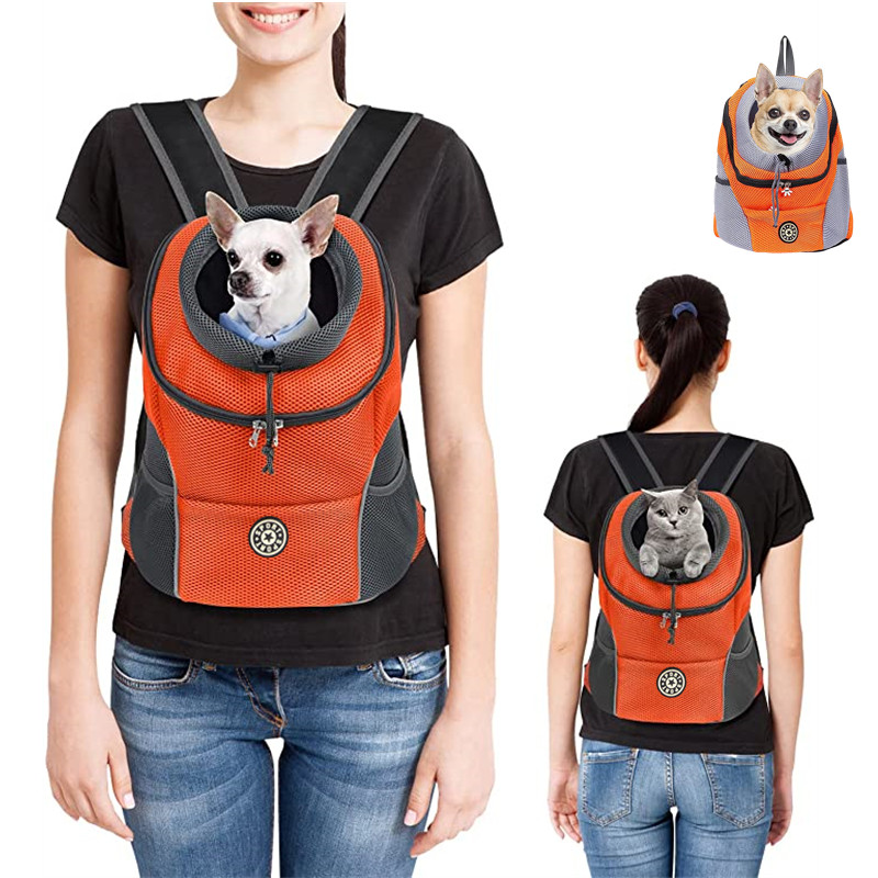 2024 New Double Shoulder Portable Dog Cat Backpack Outdoor Breathable Pet Dog Front Carrier Backpack Pet Travel Carrier Product