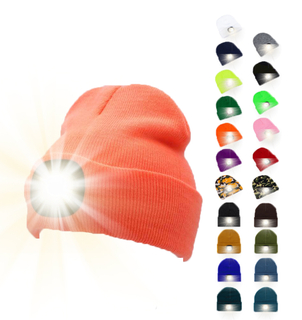 Rechargeable LED Light Beanies for Sports And Outdoor Custom Logo Led Winter Hats