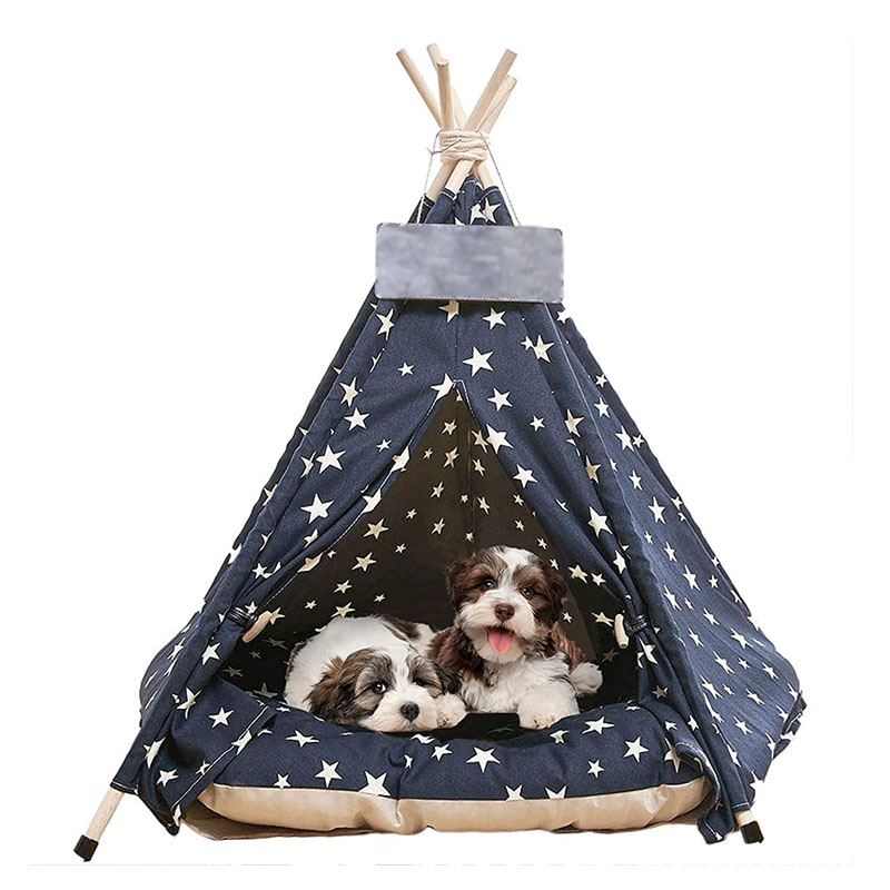 Wholesale Foldable Outdoor Breathable Portable Durable Cat Dog Bed Pet Teepee Tent House