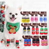 4pcs Warm Puppy Dog Shoes Soft Breathable Pet Knits Socks Cartoon Anti Slip Skid Socks for Small Dogs