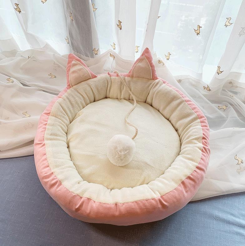 1PC Cute Ear Pet Dog Bed Winter Warm Fleece Dog House For Chihuahua Luxury Sofa Kennel Nest Puppy Cat Bed Dog Cushion Hondenmand