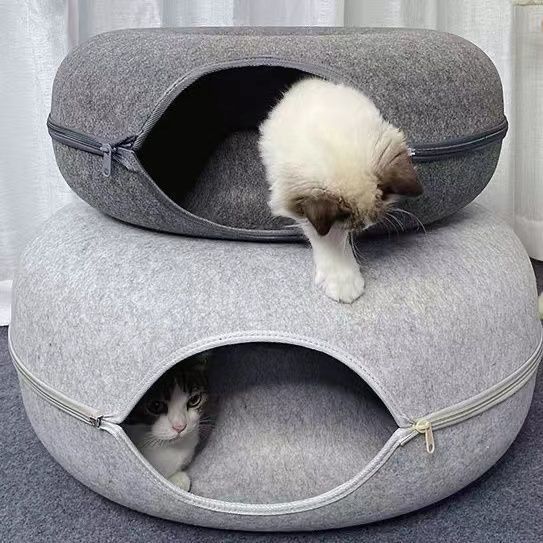 Luxury Pet Bed Felt Cave Bed Pet Houses Furniture Cat House
