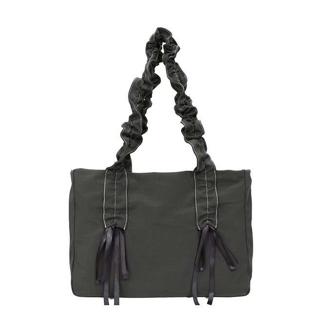 Women's Fabric Bag Exquisite And Versatile Underarm Bag, New Fashionable Simple Pleated Tote Bag, Casual Shoulder Bag