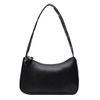 Retro Forearm Bag Women's Bow Handbag PU Leather Baguette Bag Western Style Single Shoulder Minimalist