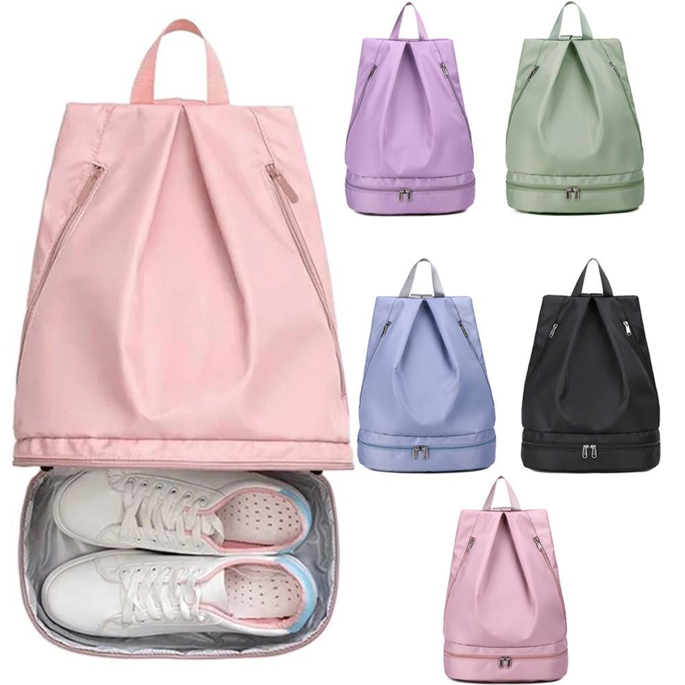 1pc Waterproof Fitness Bag Beach Backpack Women's Swimming Bag Travel Outdoor Portable Storager Shoes Bag Wet Dry Separation