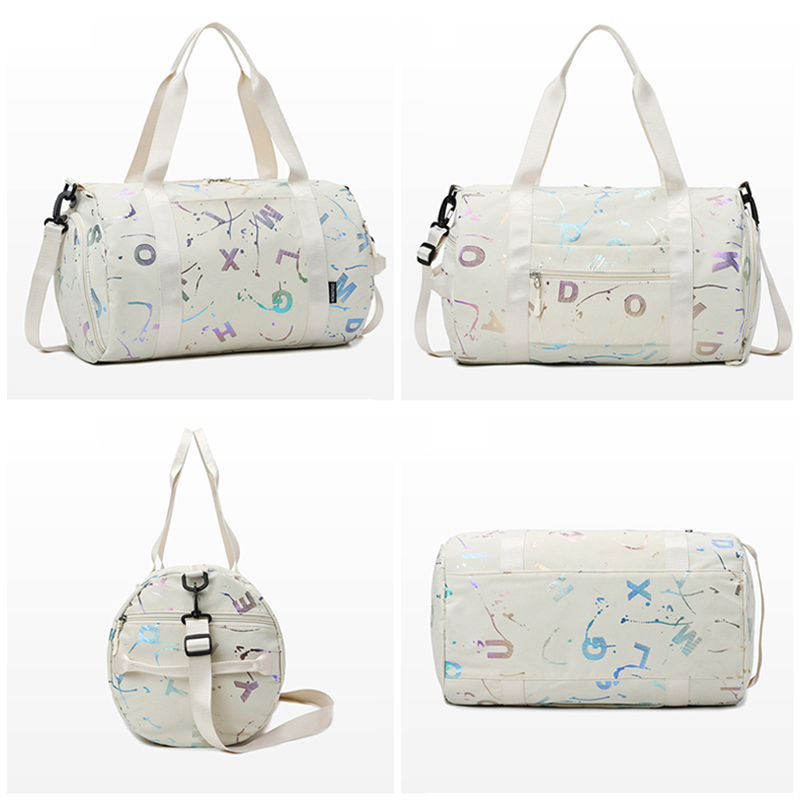 Gym Yoga Sport Dance Bag For Girl Boy Graffiti Letters Printing Travel Fitness Dry Wet Waterproof Crossbody Deffle Bag