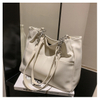 Shoulder Side Bags for Women Vintage Solid Color Simple Large Capacity Big PU Leather The Latest Handbags Travel Totes