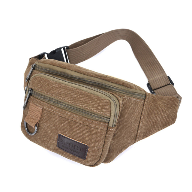 Chest Bag Canvas Waist Bag Women Men's Belt Bag Fashion Bag Travel Purse Bag for Phone Pouch Pocket Hip Bag Waist Pack Male