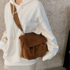 Retro Autumn Winter Frosted Brown Suede Shoulder Crossbody Bag Women’s Large Capacity Handbags Designer Tote Bag