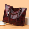 Version Trendy Women's 2024 New Large Capacity Tote Bag with Horizontal Square Zipper Single Shoulder Handbag