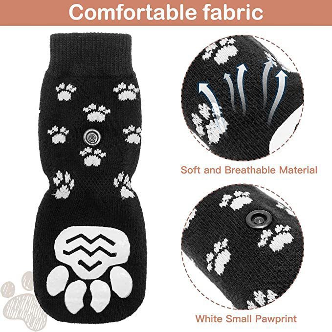 Puppy Dog Grip Socks Paw Protectors Shoes Cotton Knit Pet Socks Anti Slip Dog Socks