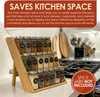 Bamboo Spice Rack Set And Organizer, 3-tier Seasoning Spice Jar with Rack