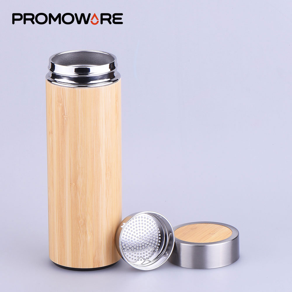Friendly Bamboo Thermos Vacuum Flask Insulated Vaccum Stainless Steel Bamboo Thermal Coffee Tea Water Flask