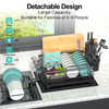 Double Layer Dishes Drainer Dryer Rack Over The Sink 2 Tiers Dish Drying Racks Tableware Drain Basket Dishes Drying Racks