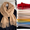 Women Cashmere Scarf Solid Thick Warm Casual Winter Scarves For Ladies Hijabs Pashmina Shawls Wraps Tassel Female Echarpe