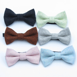 Fashion Children Wool Bow Tie For Baby Boys Skinny Bowtie Solid Color Child Bowties Gravatas Borboleta Collar Kids Ties