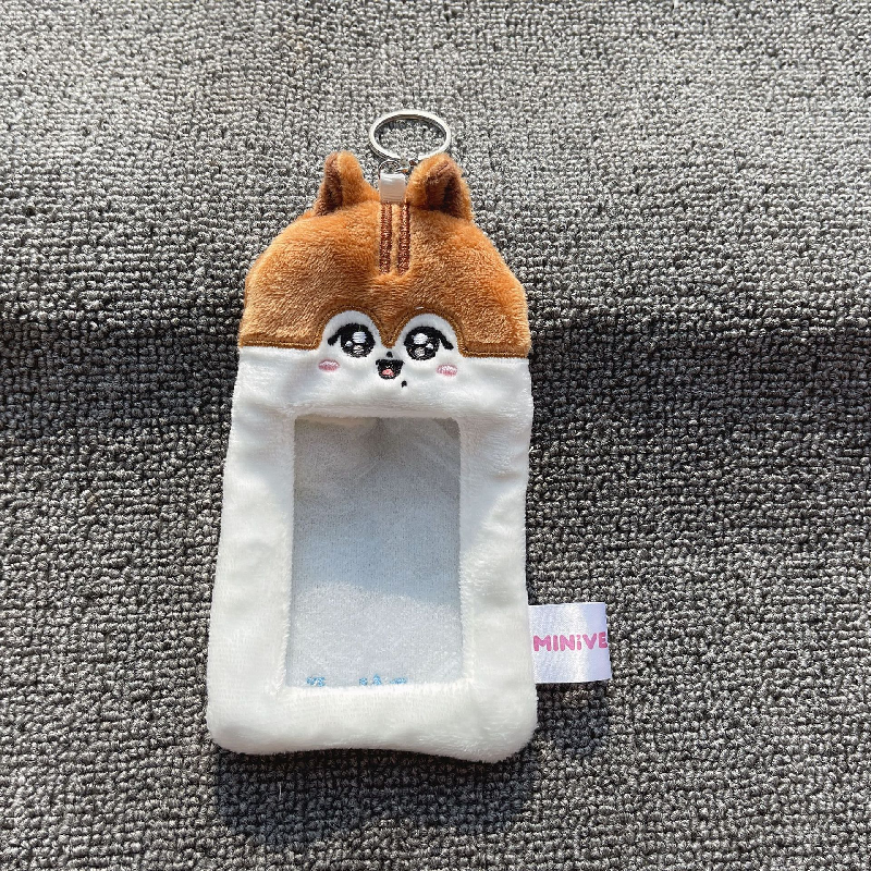 KPOP IVE MINIVE Bus Meal Card Plush Holder Student ID Certificate Protective Cover Wonyoung Yujin Liz Gaeul Rei Leeseo Fans Gift