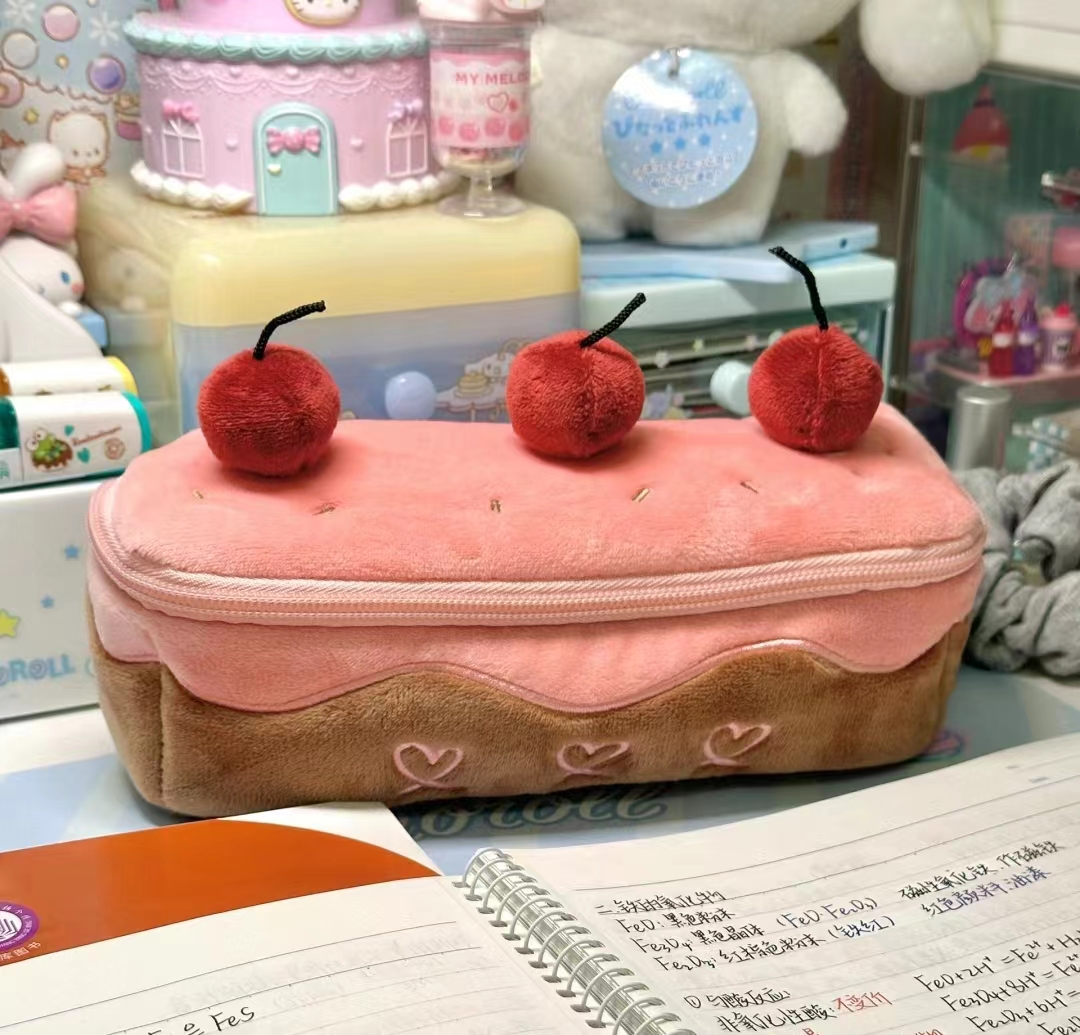 Cute Plush Pencil Box Kawaii Pencil Case Large Capacity Pencil Bag Pouch Holder Box for Girls Student Stationery School Supplies