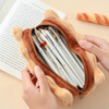 Cute Biscuit Shape Pencil Box Plush Cookies Pencil Bag Large-capacity Pencil Case Student Gift Stationery Box