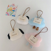 Cute Cartoon Plush Cloud Panda Animal Keychain Kindergarten Name Tag Lanyard Key Ring for Women Girls Backpack Anti-Loss Pendant