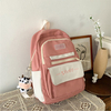 Nylon Large Capacity Backpack Teenage Pure Colour Schoolbag Women Men Waterproof Travel Rucksack Bags Student School Bag