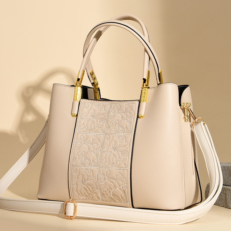 Embroidered Large Capacity Handbag, Women's Bag, Atmospheric And High-end Sense, Crossbody Women's Bag