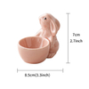 Ceramic Rabbit Shape Egg Cup Easter Cute Bunny Shaped Egg Stand Holder Tabletop Ornaments Hard Boiled Egg Holder For Lunch Decor