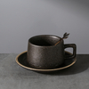 Nordic Travel Cup And Saucer Vintage Ceramic Coffee Cup And Saucer Camping Aesthetic Afternoon Tea Set 