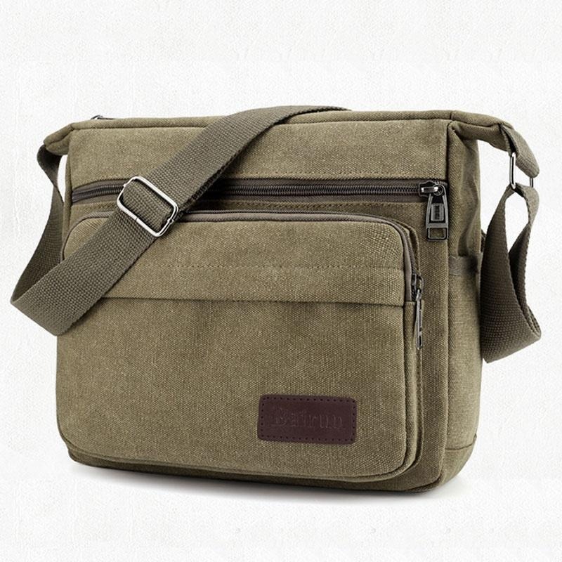Fashion Canvas Single Shoulder Bag Men Women Unisex Travel Crossbody Bag Outdoor Casual Satchel Vintage Messenger Bags