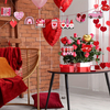 Valentine's Day Wooden Hanging Ornaments Valentines Tree Decorations Halloween Gnomes Wood Cutouts with Ropes Halloween Signs