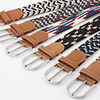 107/120/130cm UNISEX Casual Knitted Pin Buckle Women Belt Woven Canvas Elastic Expandable Braided Stretch Jeans Belts for Men